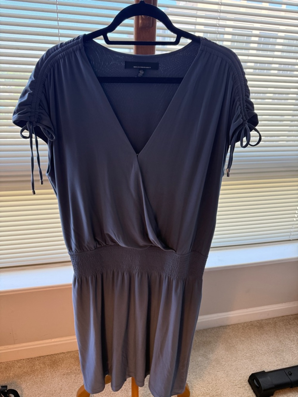 Black House White Market True Indigo Tie-Shoulder Mini Dress